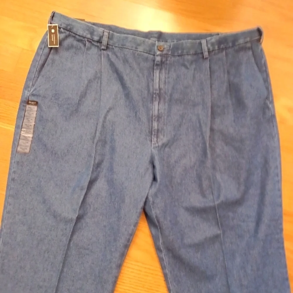 Haggar pleated jeans work to weekend 2 pair for one price mens size 50x30